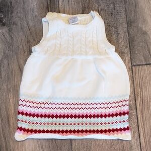 Gymboree EUC 12-18 months cream/blue/maroon fair isle sweater jumper